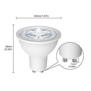 ZigBee GU10 Smart Bulb, 5W RGBCCT Color Changing LED (2200K-6500K), Dimmable, Works with Alexa/Google Home/SmartThings, Party Light Sync, Tunable White + RGB, Energy Efficient, Voice & App Control
