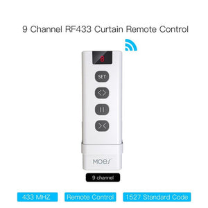 MOES ZigBee Curtain Switch Smart Touch – RF433 Roller Blinds & Shutter Switch, Works with Alexa/Google Home, SmartThings, Hub Required, Timer & Remote Control, Neutral Wire Required, EU Version