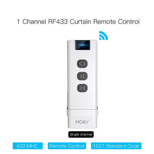 MOES ZigBee Curtain Switch Smart Touch – RF433 Roller Blinds & Shutter Switch, Works with Alexa/Google Home, SmartThings, Hub Required, Timer & Remote Control, Neutral Wire Required, EU Version