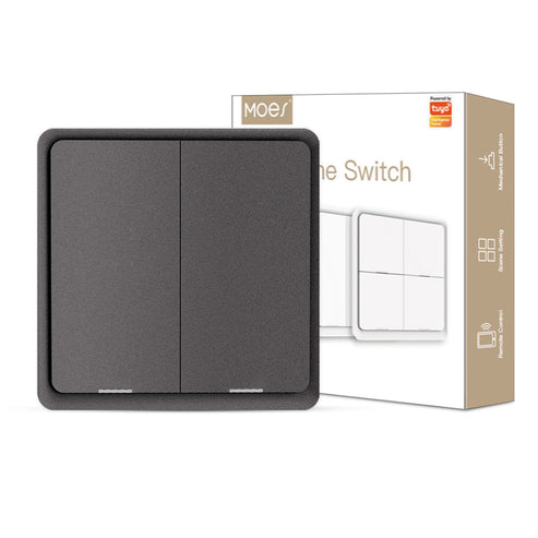 ZigBee Light Switch, Battery-Powered Wireless Smart Switch, Multi-Control Push Button for Smart Home, Scene Switches, Compatible with Alexa, Google Home, Hub Required (No Wiring Needed)