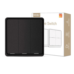 ZigBee Light Switch, Battery-Powered Wireless Smart Switch, Multi-Control Push Button for Smart Home, Scene Switches, Compatible with Alexa, Google Home, Hub Required (No Wiring Needed)