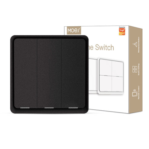 ZigBee Light Switch, Battery-Powered Wireless Smart Switch, Multi-Control Push Button for Smart Home, Scene Switches, Compatible with Alexa, Google Home, Hub Required (No Wiring Needed)