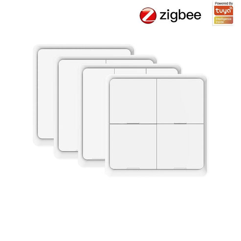 ZigBee Light Switch, Battery-Powered Wireless Smart Switch, Multi-Control Push Button for Smart Home, Scene Switches, Compatible with Alexa, Google Home, Hub Required (No Wiring Needed)