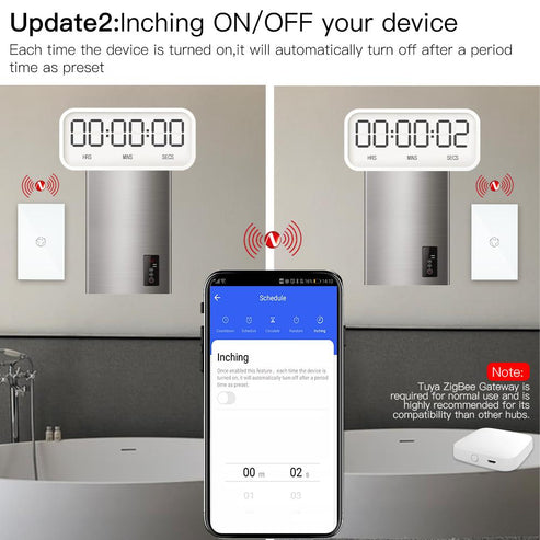 ZigBee Smart Boiler Touch Switch – Water Heater Switch, Single Pole, Neutral Wire Required, 20A/40A, 100-240V, Works with Alexa, Google Home & SmartThings, Hub Required, Remote Control & Scheduling (US Standard)