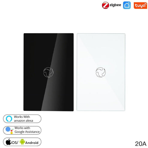 ZigBee Smart Boiler Touch Switch – Water Heater Switch, Single Pole, Neutral Wire Required, 20A/40A, 100-240V, Works with Alexa, Google Home & SmartThings, Hub Required, Remote Control & Scheduling (US Standard)