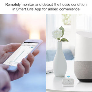 Bluetooth Smart Thermometer - Real-Time Temperature & Humidity Sensor with Light Sensitivity, Wireless Brightness Detection, Works with iOS/Android, Home/Office Use