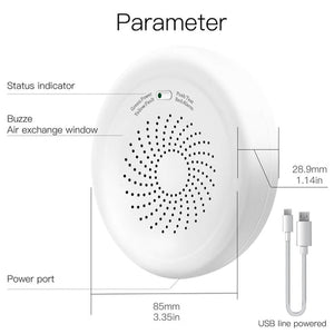 ZigBee Smart Gas Leak Detector - Combustible Natural Gas & LPG Alarm Sensor, Wireless Home Safety Monitor, Works with Alexa, Google Home, SmartThings, Real-Time App Alerts