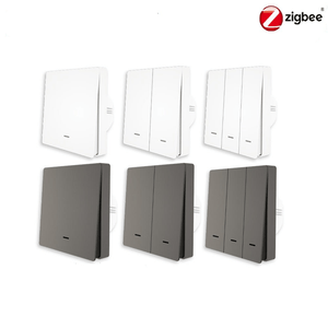 ZigBee Smart Light Switch 1/2/3 Gang - Push Button Multi-Control, Neutral Wire Optional, Works with Alexa & Google Home, Requires Hub (EU Version)
