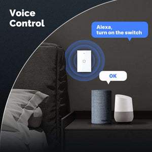 ZigBee Smart Light Switch - Touch Glass Panel, Neutral Wire Required, Works with Alexa/Google/SmartThings, 3-Way Compatible, US Standard, Hub Required