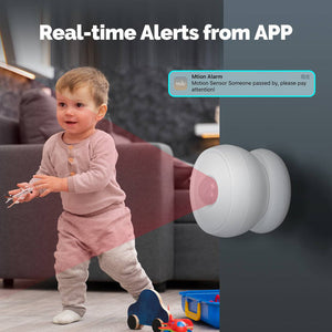 Zigbee Smart PIR Motion Sensor - Wireless Human Body Infrared Detector with Magnetic Base, Works with Alexa, Google Home, SmartThings, Tuya, for Home Security & Automation