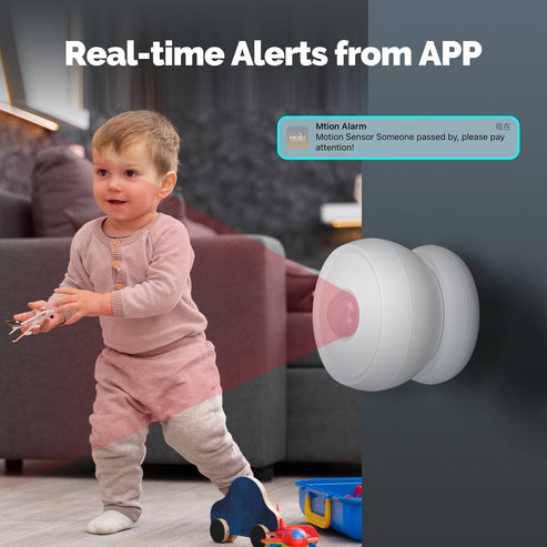 Zigbee Smart PIR Motion Sensor - Wireless Human Body Infrared Detector with Magnetic Base, Works with Alexa, Google Home, SmartThings, Tuya, for Home Security & Automation