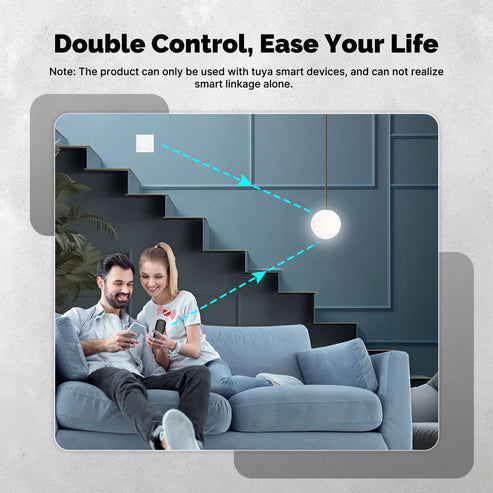 ZigBee Smart Scene Switch - Wireless 12-Scenario Remote Control, Portable Button Controller for Smart Lights/Devices, Works with Alexa & Tuya/Smart Life, No Hub Required