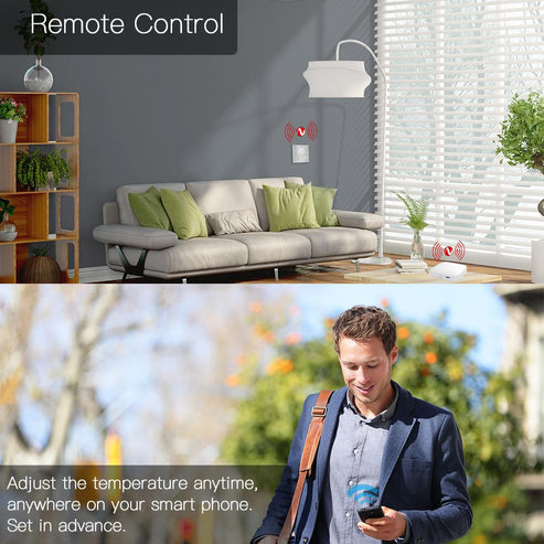 Zigbee Smart Thermostat for Water/Gas Boiler & Electric Floor Heating - Programmable Temperature Controller with Brushed Metal Panel, Works with Alexa, Google Home & SmartThings, Energy Saving