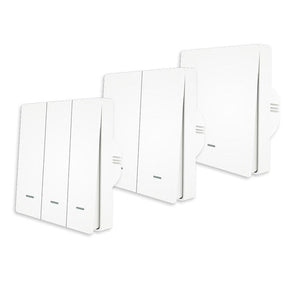 ZigBee Smart Light Switch 1/2/3 Gang - Push Button Multi-Control, Neutral Wire Optional, Works with Alexa & Google Home, Requires Hub (EU Version)