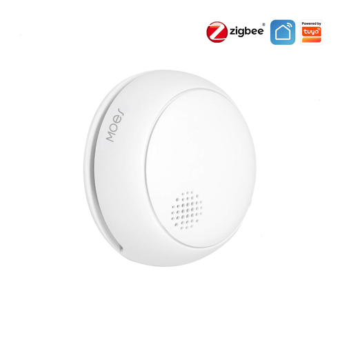 ZigBee Smart Smoke Detector - Wireless Fire Alarm with 85dB Sound & App Alerts, Works with Alexa, Google Home, SmartThings, Tuya, Battery-Powered, CE Certified, for Home & Kitchen Safety