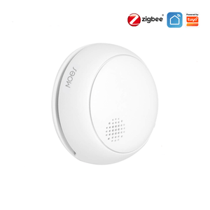 ZigBee Smart Smoke Detector - Wireless Fire Alarm with 85dB Siren, Works with Alexa, Google Home, SmartThings, Battery-Powered, CE Certified for Home & Kitchen Safety