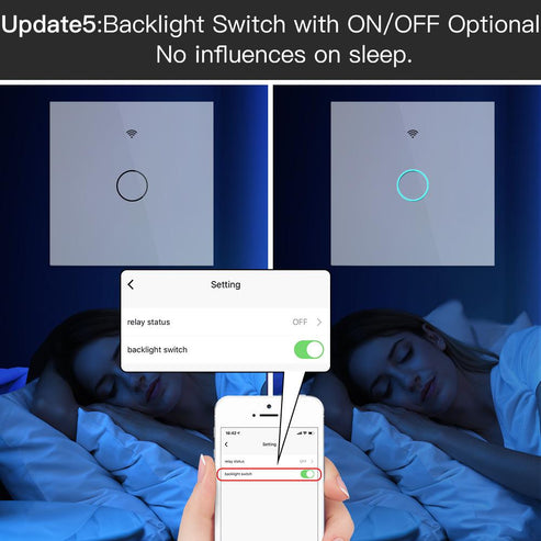 ZigBee 2 Way Smart Light Switch - Touch & Multi-Control Panel, Neutral Wire Optional, No Capacitor Needed, Works with Alexa/Google Home, EU Version (Requires ZigBee Hub)